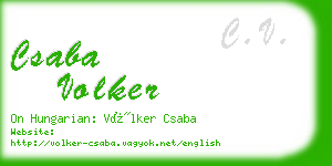 csaba volker business card